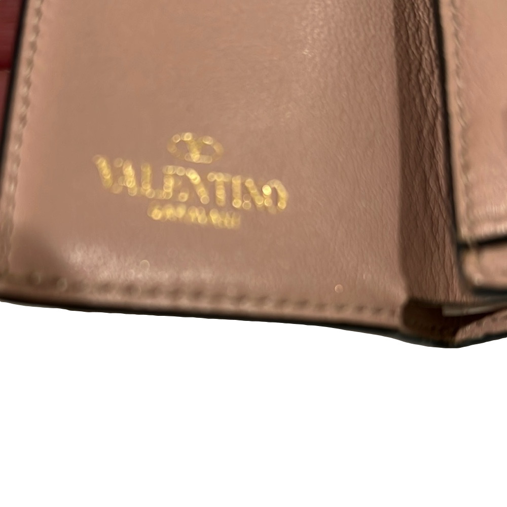 Valentino Garavani Rockstud Tan Compact Wallet EUC - Picture 6 of 15